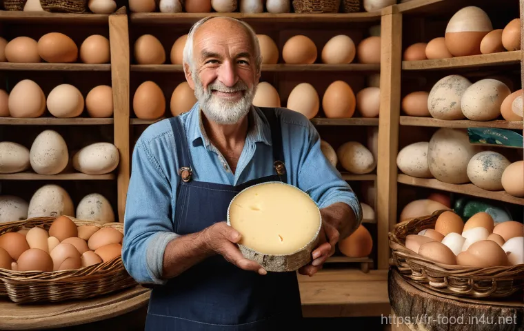 조리법에 맞는 식자재 선택 팁 - **Prompt:** A vibrant, sun-drenched scene at a bustling traditional outdoor *marché* (market) in Fra...
