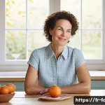 식자재 유통기한 관리 - Deciphering Food Labels in a French Kitchen**
A candid, bright photograph captures a woman in her la...